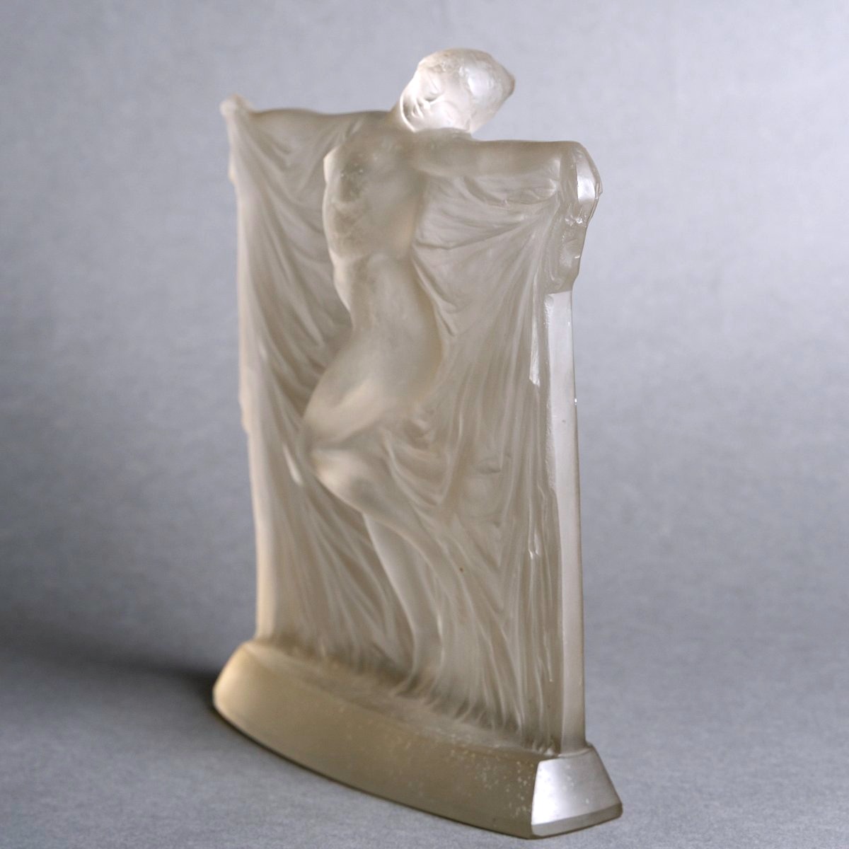 1925 René Lalique - Statuette Thaïs Verre Blanc-photo-4