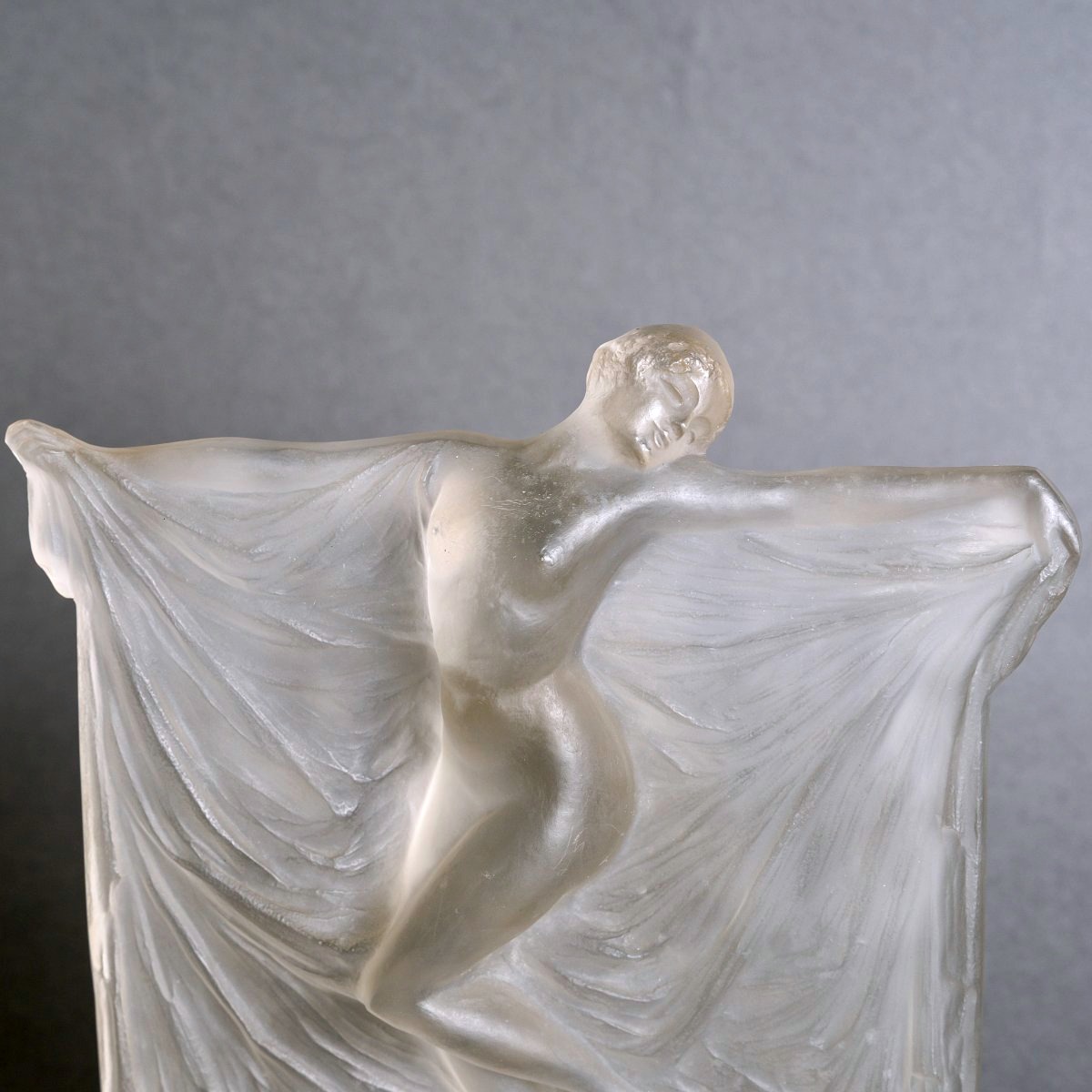 1925 René Lalique - Statuette Thaïs Verre Blanc-photo-5