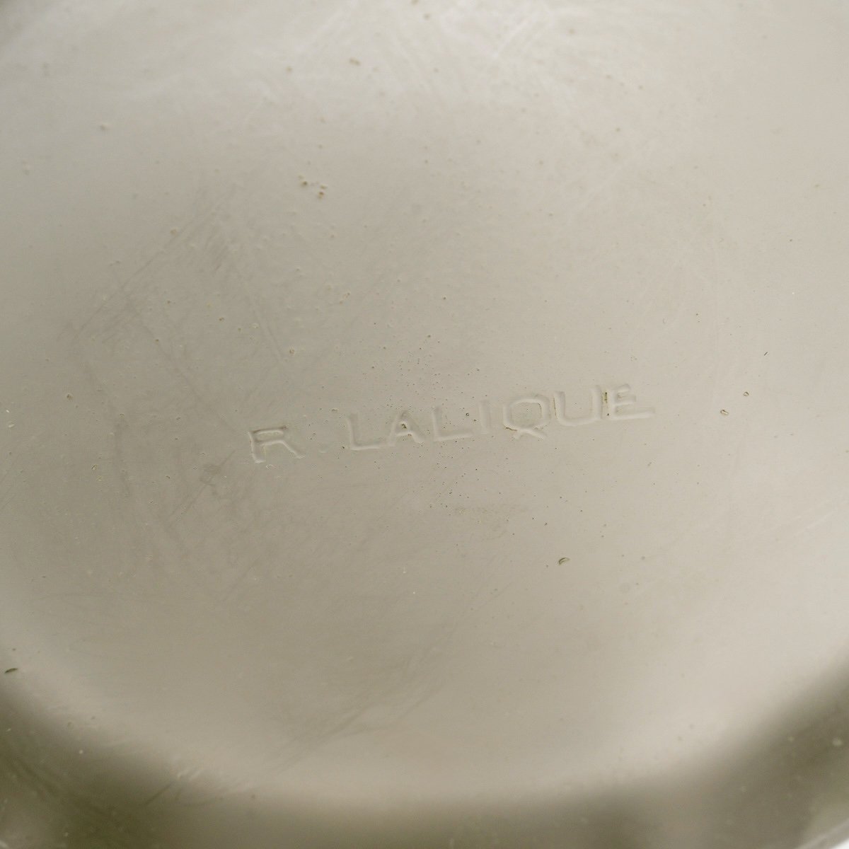 1923 René Lalique - Vase Epicea Glass With Green Patina -photo-1