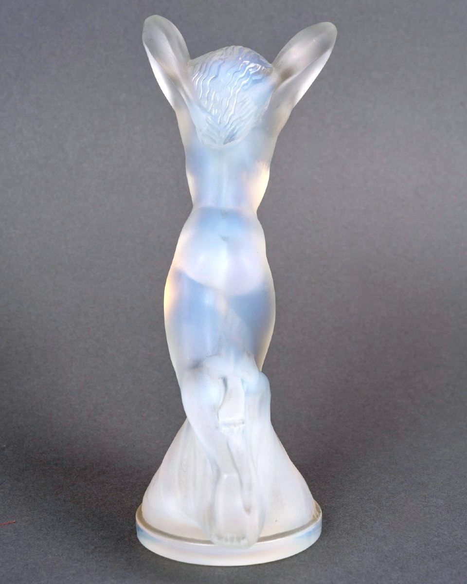 1929 René Lalique - Mascotte Automobile Vitesse Verre Opalescent-photo-4