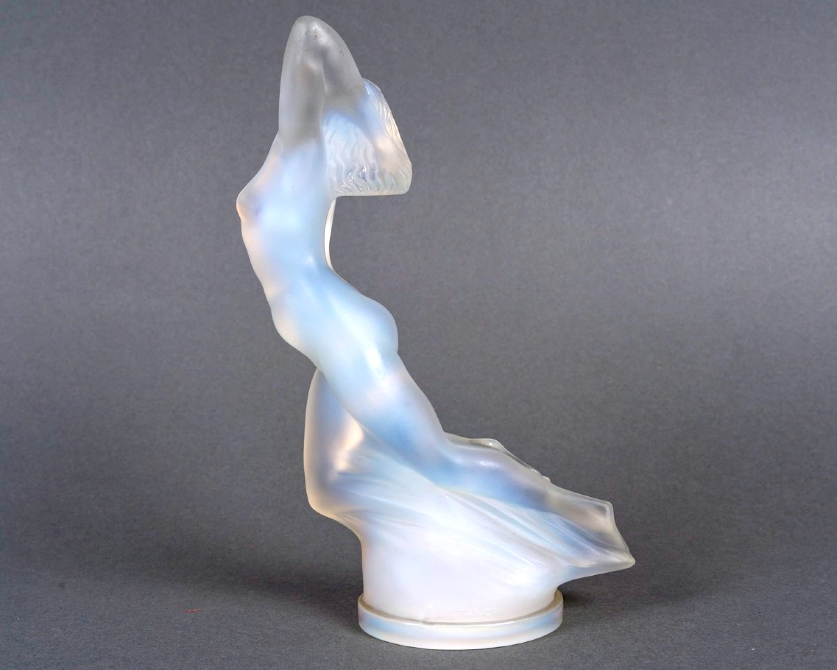 1929 René Lalique - Mascotte Automobile Vitesse Verre Opalescent-photo-1