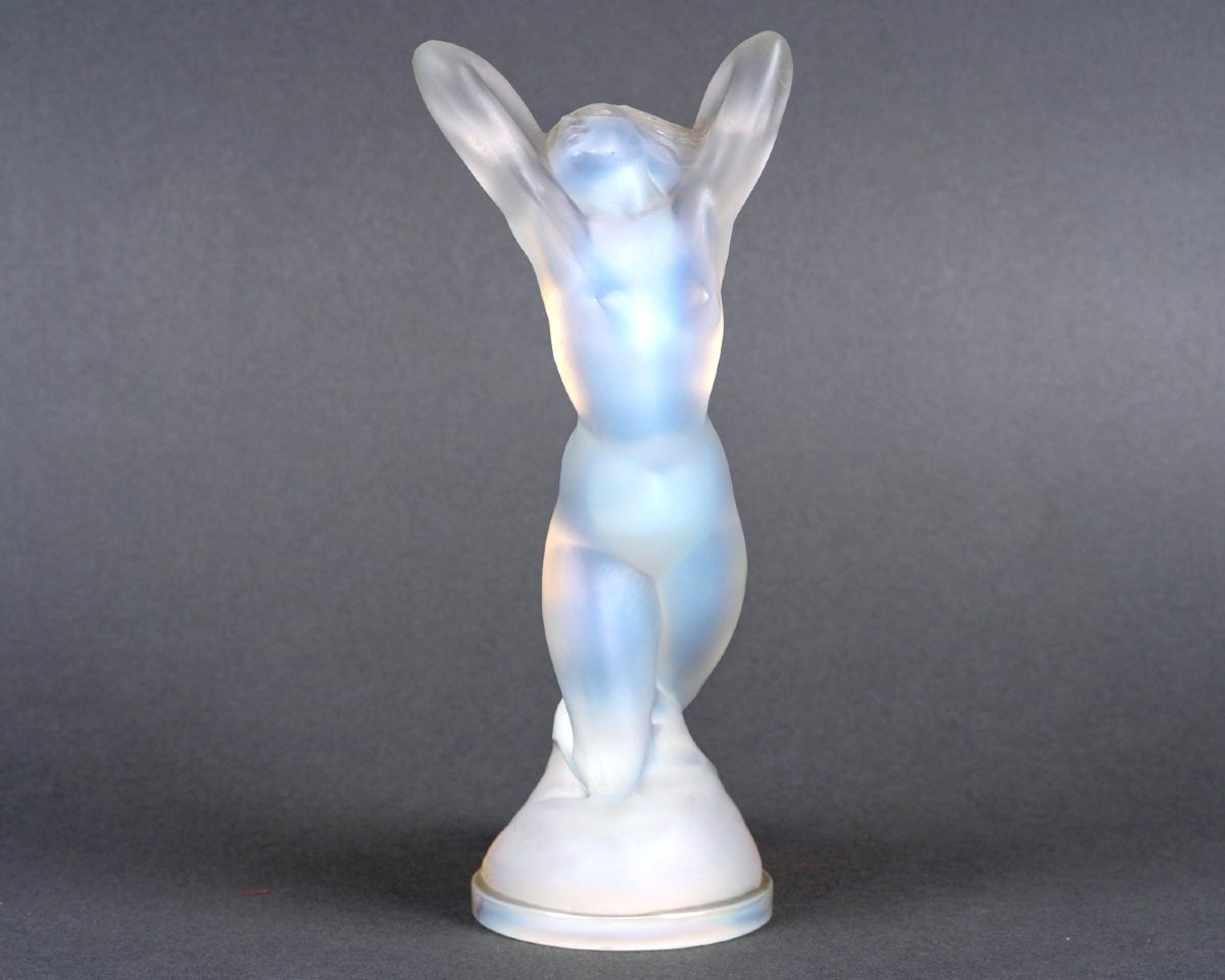1929 René Lalique - Mascotte Automobile Vitesse Verre Opalescent-photo-2