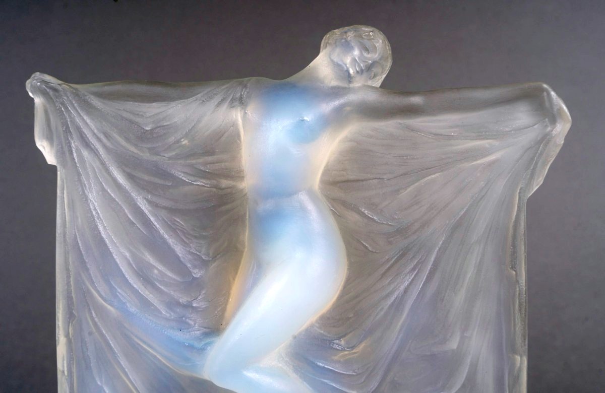 1925 René Lalique - Statuette Thais Opalescent Glass-photo-4