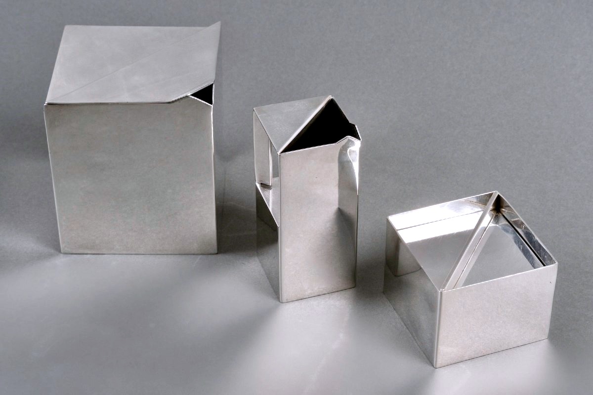 Christofle - Art Deco Modernist Tea Coffee Set Geometrie Silver-plated Metal-photo-2