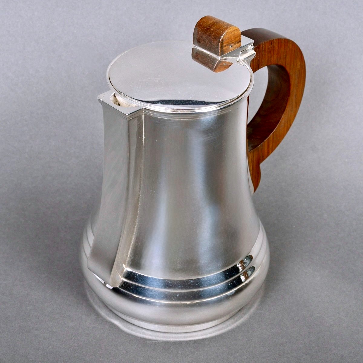 Jean E. Puiforcat - Service Thé Café Art Déco Moderniste Argent Massif-photo-4