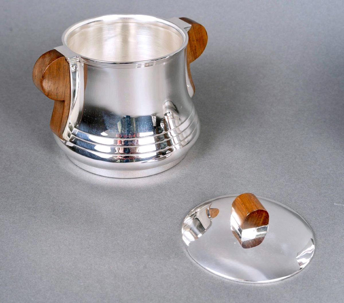 Jean E. Puiforcat - Service Thé Café Art Déco Moderniste Argent Massif-photo-4