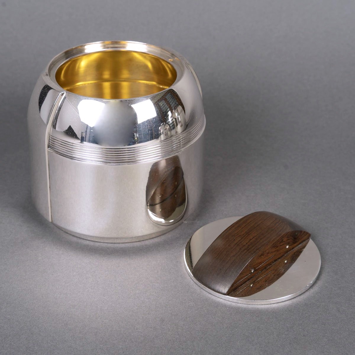 Jean E. Puiforcat - Service Thé Café Art Déco Moderniste Argent Massif-photo-4