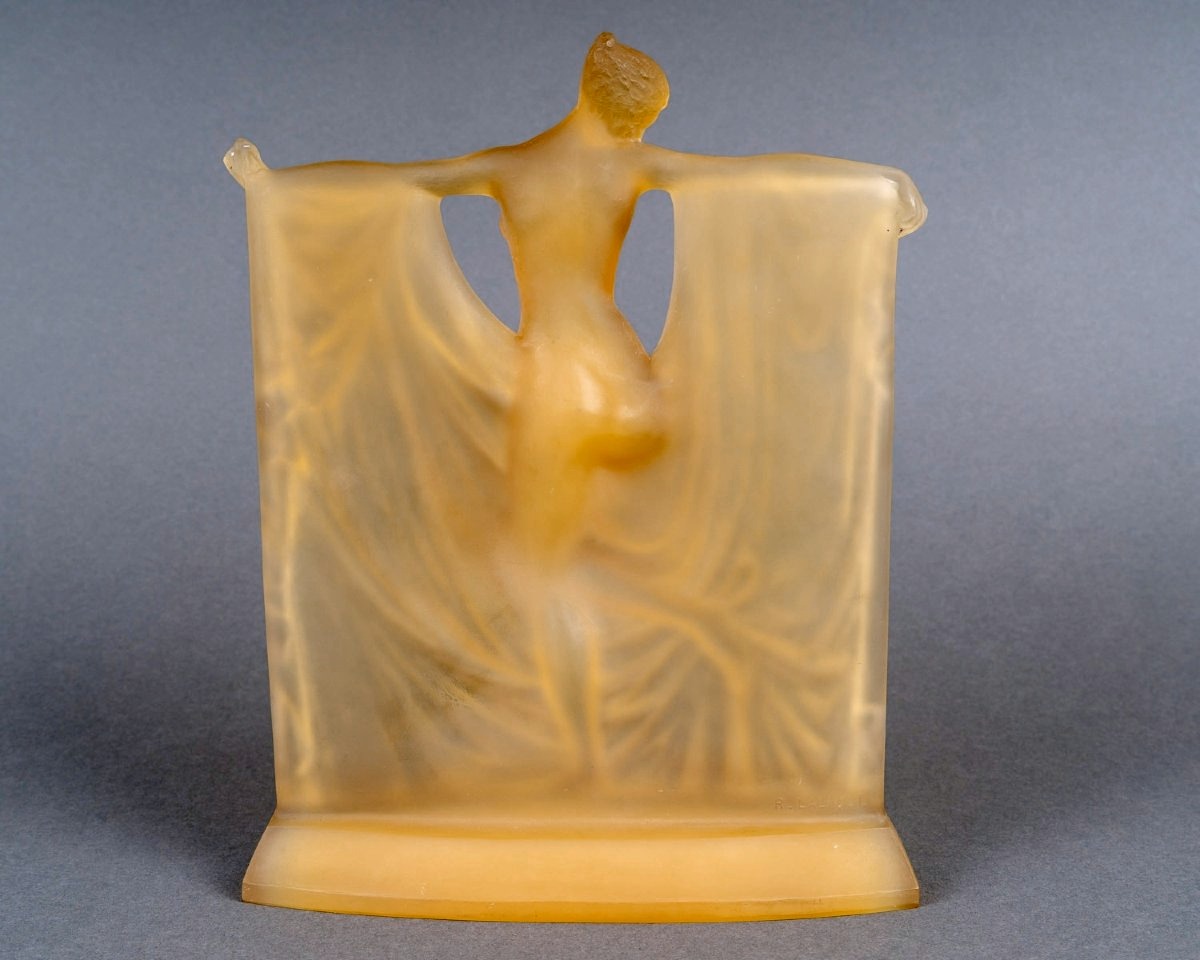 1925 René Lalique - Statuette Suzanne Verre Butterscotch-photo-4