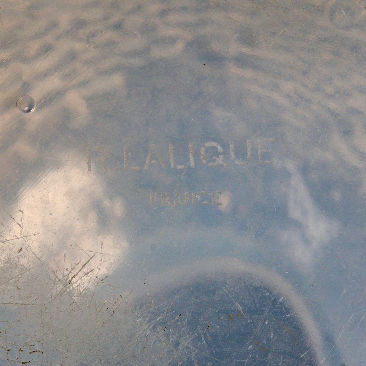 1932 René Lalique - Art Déco Vase Ecailles Verre Opalescent-photo-1