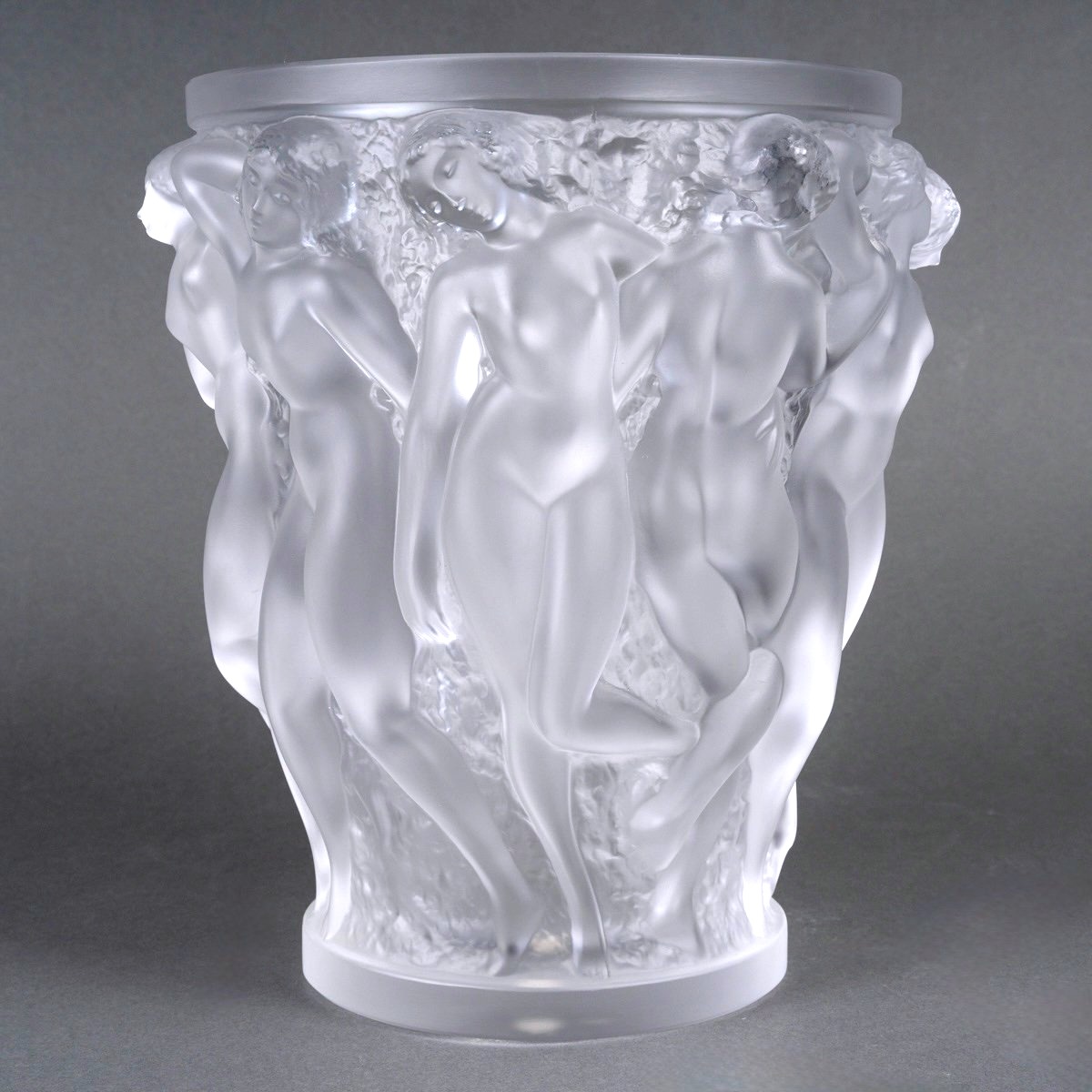 Lalique France - Vase Bacchantes Cristal-photo-2