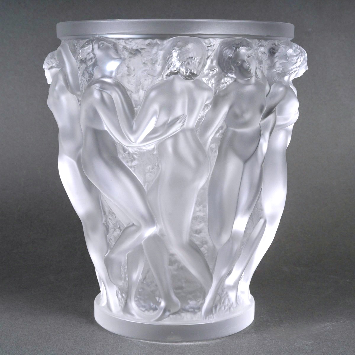 Lalique France - Vase Bacchantes Cristal-photo-3