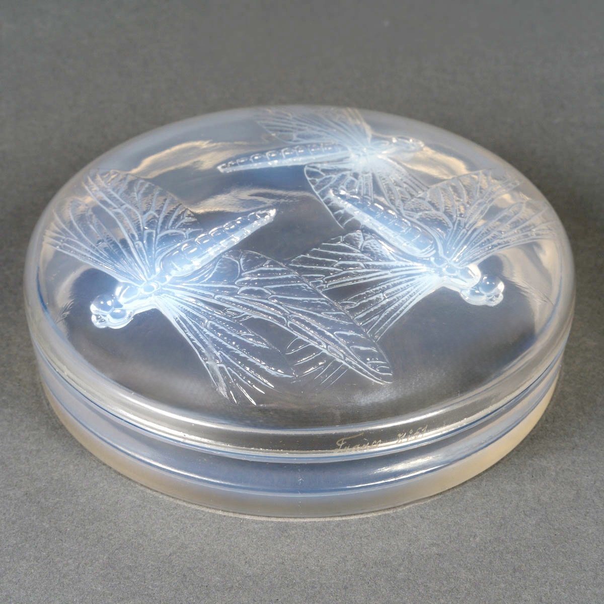 1921 René Lalique - Box Libellules Dragonflies Opalescent Glass