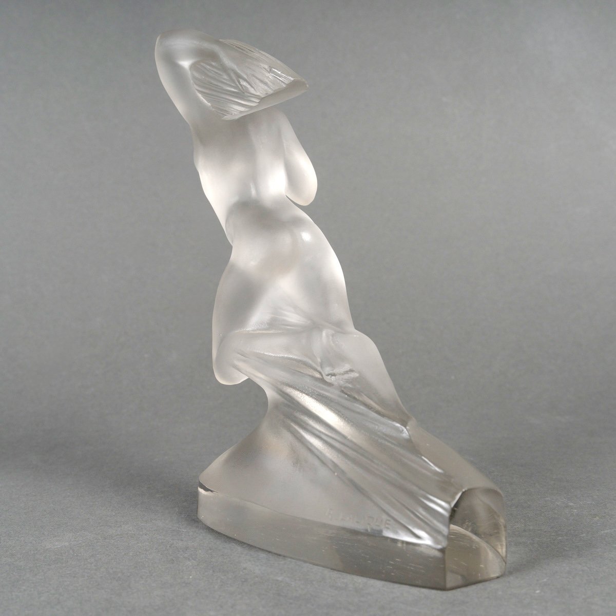 1929 René Lalique - Statuette Côte d'Azur Pullman Express Verre Blanc-photo-3
