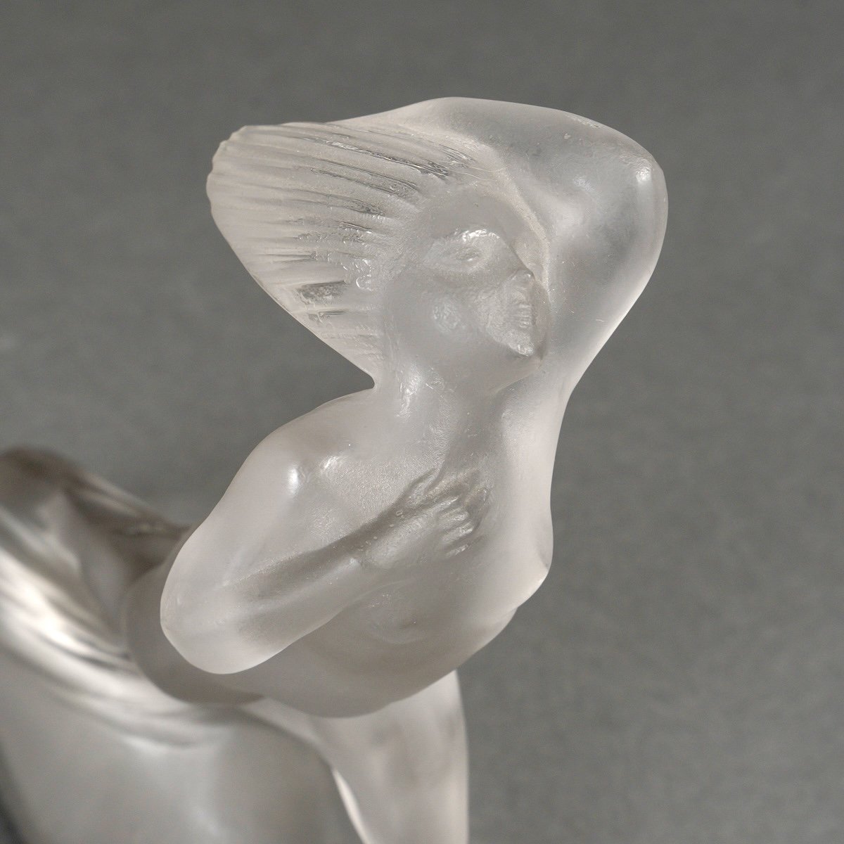1929 René Lalique - Statuette Côte d'Azur Pullman Express Verre Blanc-photo-2