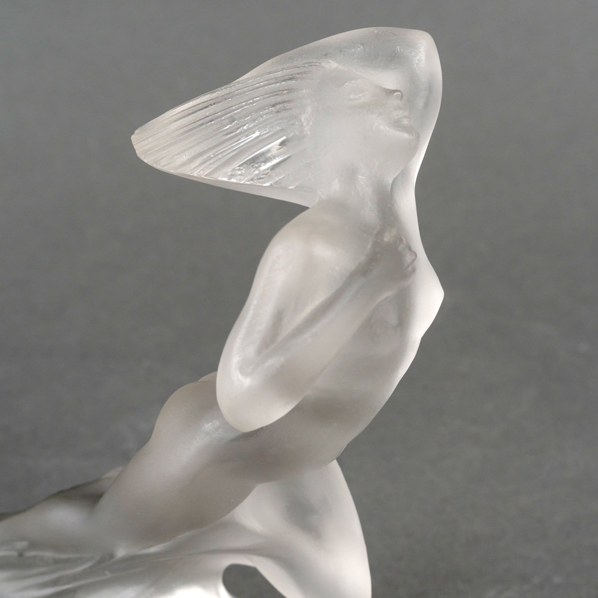 1929 René Lalique - Statuette Côte d'Azur Pullman Express Verre Blanc-photo-3
