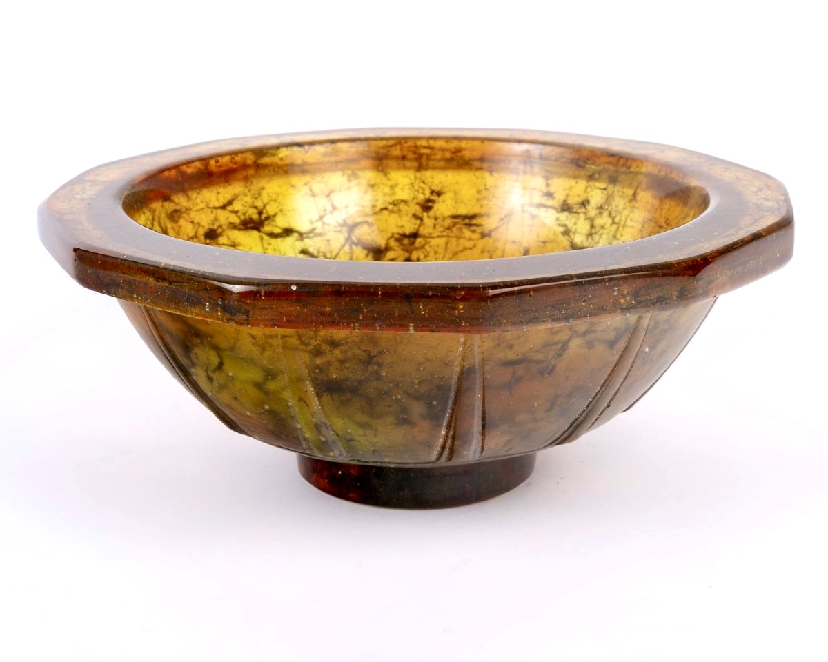 François-Emile Décorchemont - Coupe Art Déco Pâte de Verre-photo-3