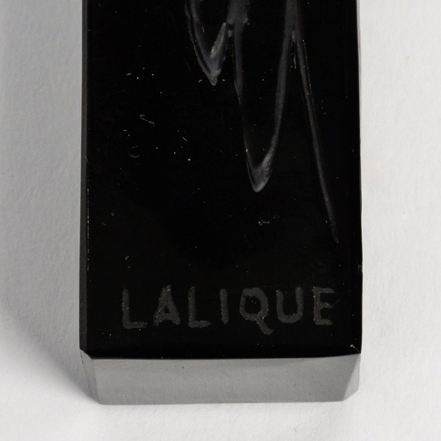 1911 René Lalique - Seal Stamp Tete d'Aigle Eagle Deep Amber Glass-photo-2