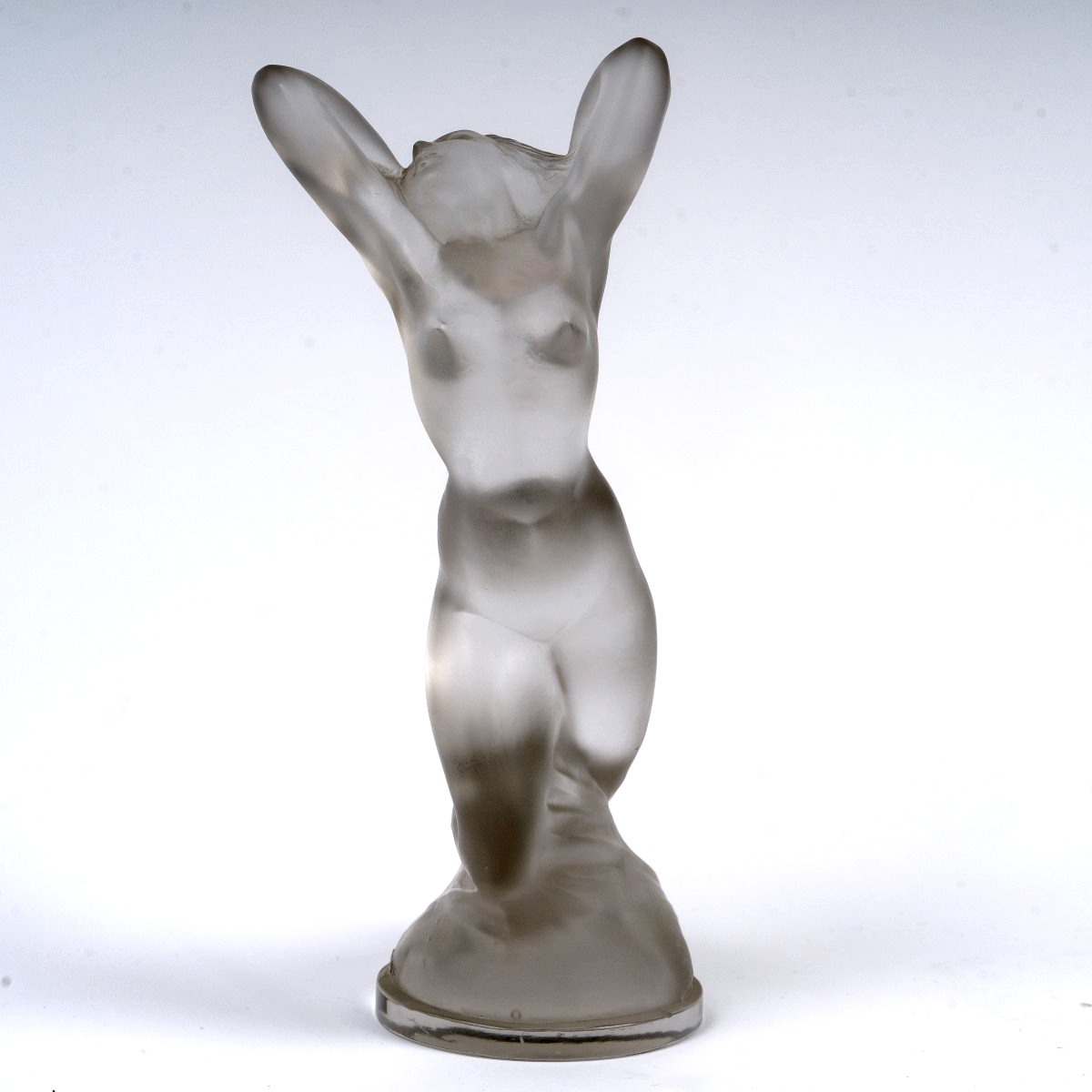 1929 René Lalique - Mascotte Automobile Vitesse Verre Blanc -photo-4