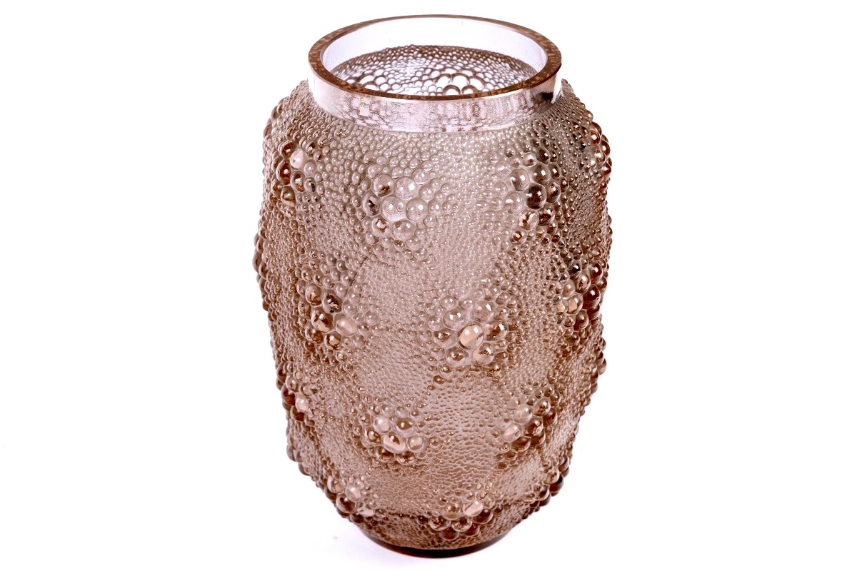 1932 René Lalique - Vase Davos Verre Alexandrite-photo-4
