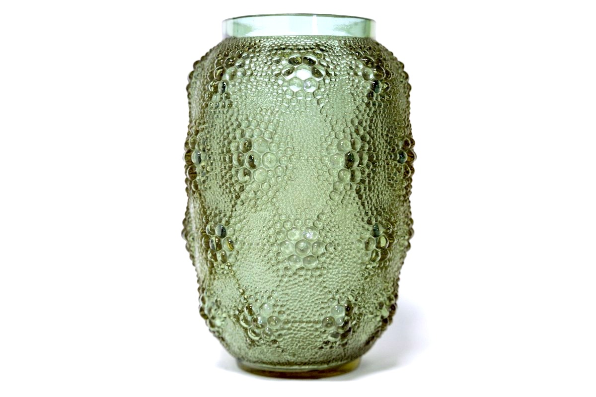 1932 René Lalique - Vase Davos Verre Alexandrite-photo-4