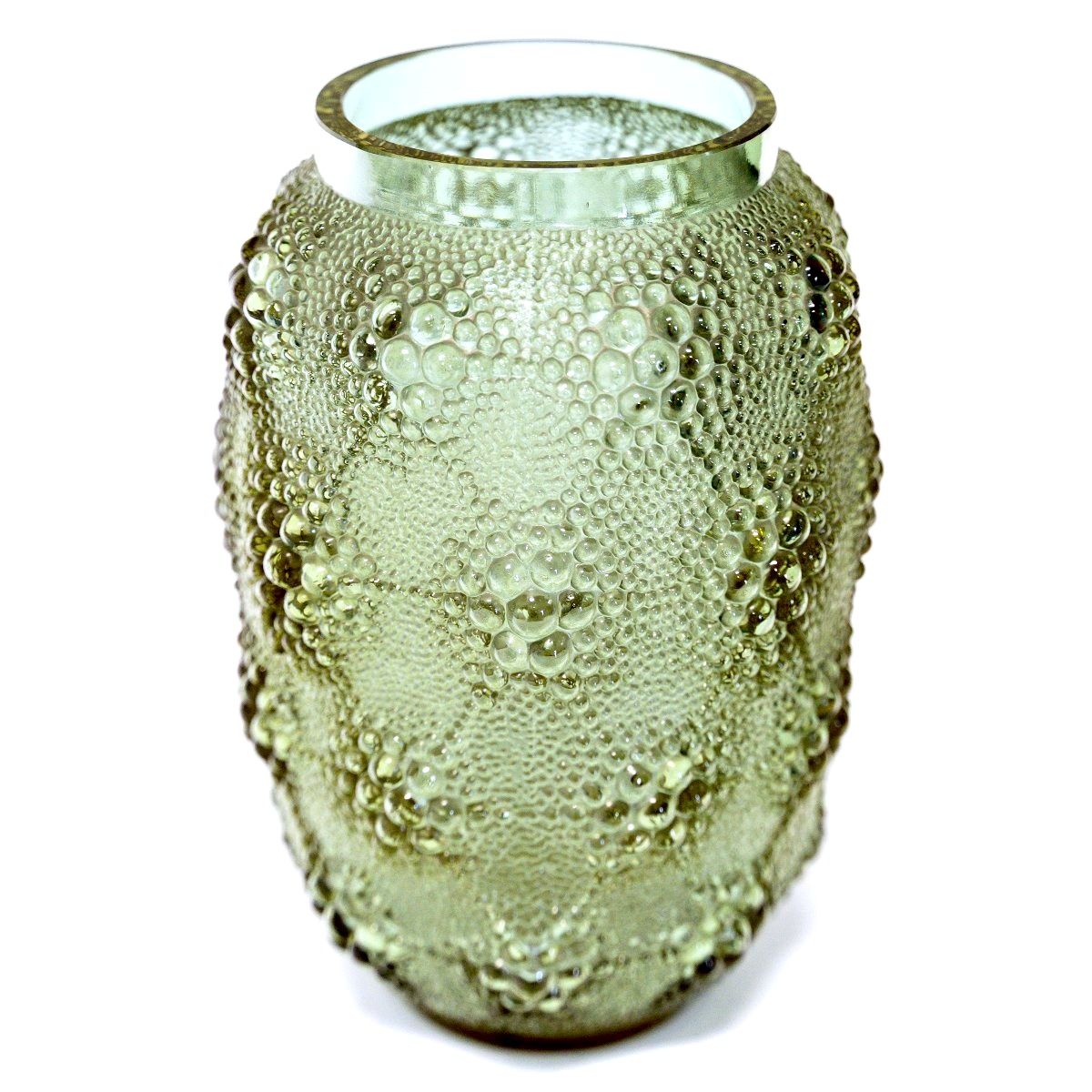 1932 René Lalique - Vase Davos Verre Alexandrite-photo-5