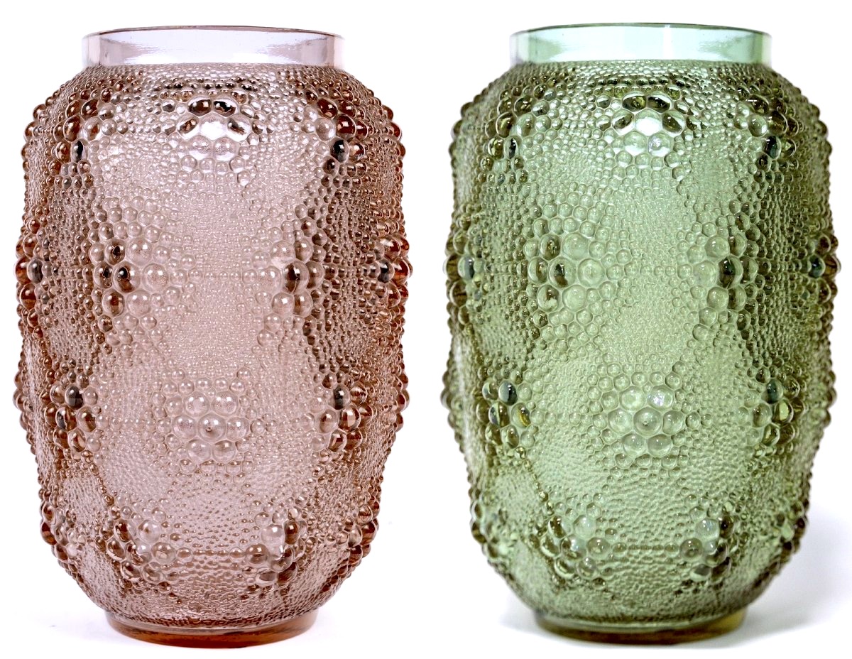 1932 René Lalique - Vase Davos Verre Alexandrite