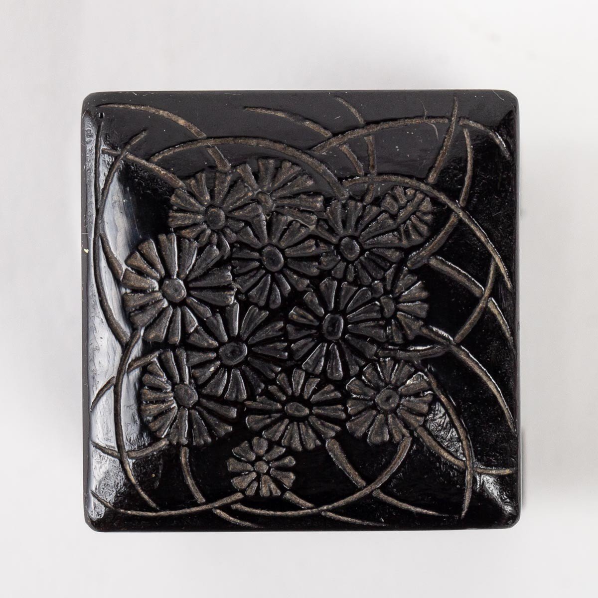 1914 René Lalique - Flacon Ambre d'Orsay Verre Noir-photo-3