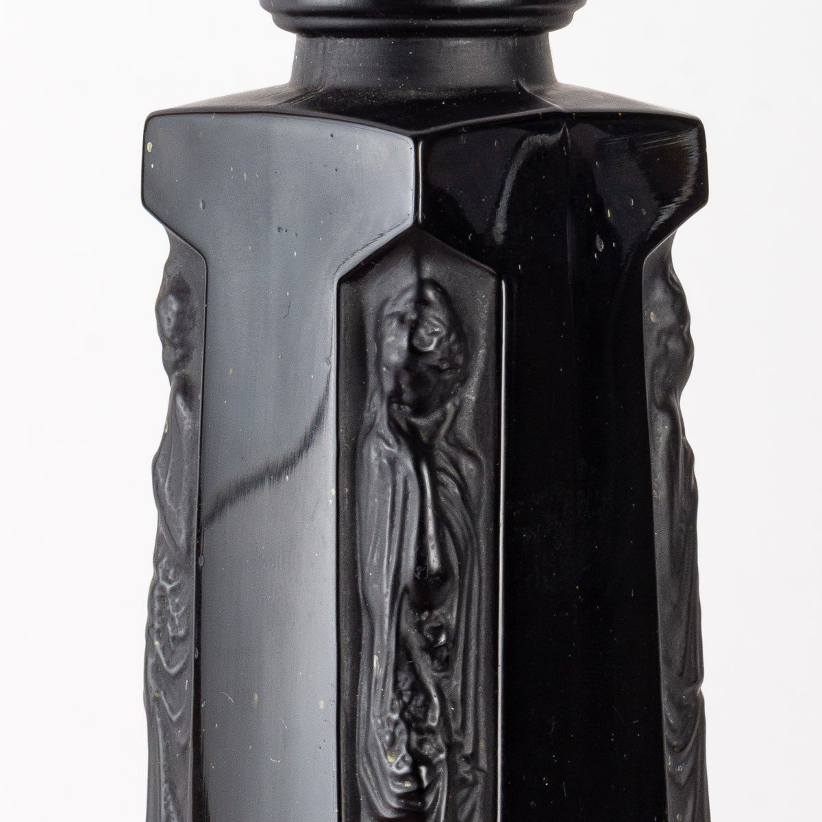 1914 René Lalique - Flacon Ambre d'Orsay Verre Noir-photo-3