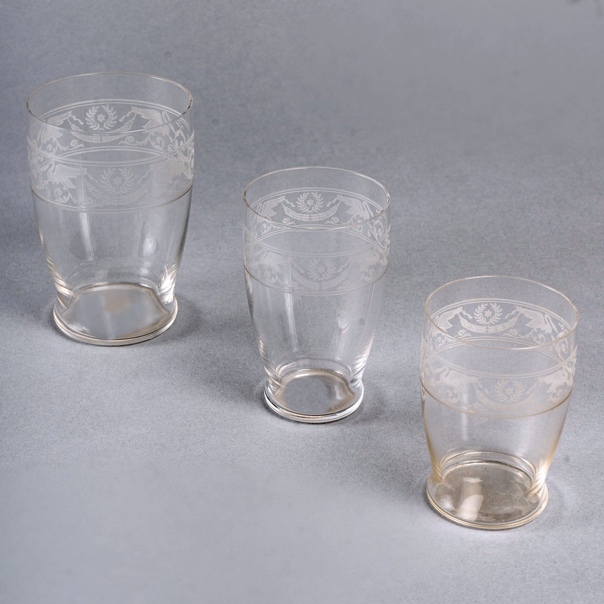 Baccarat - Service Verres Gobelets Cygnes Cristal - 32 Pièces-photo-3