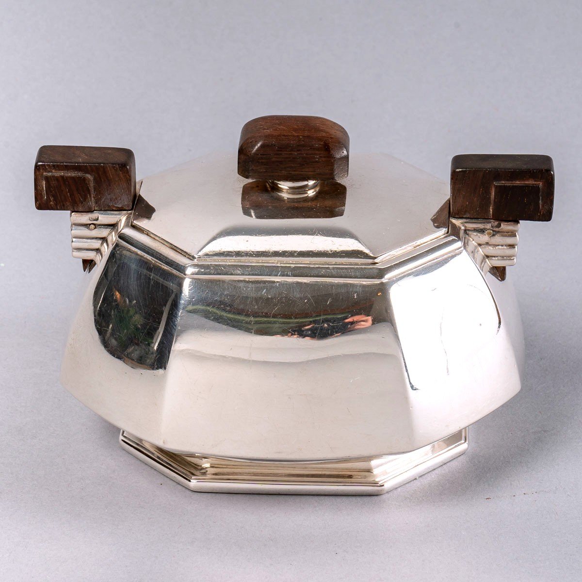 1930 Jean E. Puiforcat - Tea And Coffee Set In Sterling Silver And Rosewood-photo-6