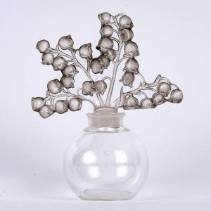 1931 René Lalique - Perfume Bottle Clairefontaine Glass With Grey Patina