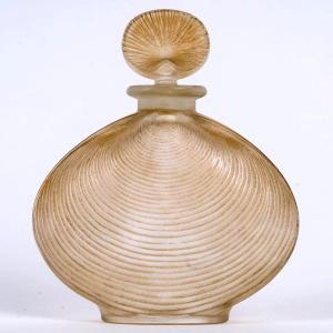 1920 René Lalique - Perfume Bottle Telline Glass With Sepia Patina