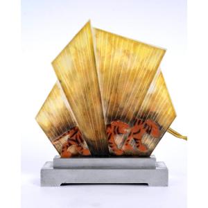 1928 Gabriel Argy Rousseau - Veilleuse Tigres Pâte de Verre