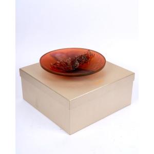 Daum France - Coupe Fleur d'Orchidée Cristal - NEUF EN COFFRET