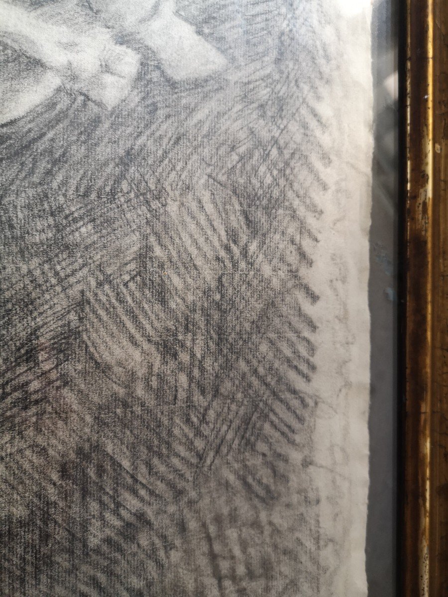 Académie Dessin Nu Hermès Criophore  Ou Kriophoros Sur Papier Vergé-photo-5