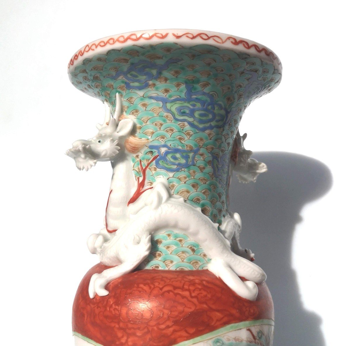 Japan XIX° Pair Of Zoshuntei Sanpo Dragon Vases - Arita Porcelain - Edo Period-photo-6