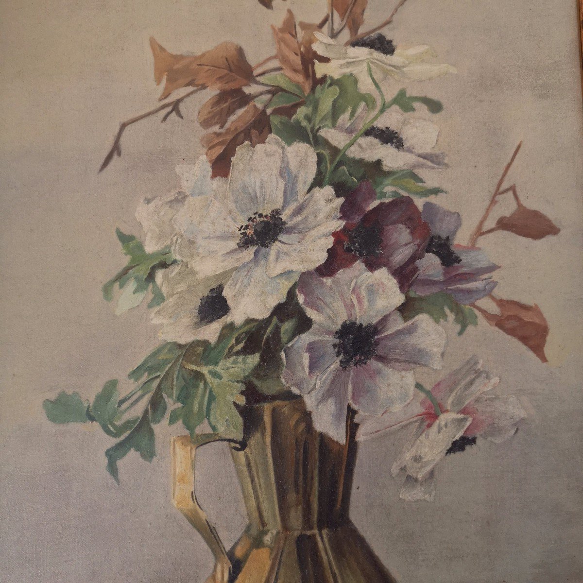 A.delcambre Still Life With Bouquet Period 1900 Oil On Canvas - Dim 61 X 40.5cm-photo-4