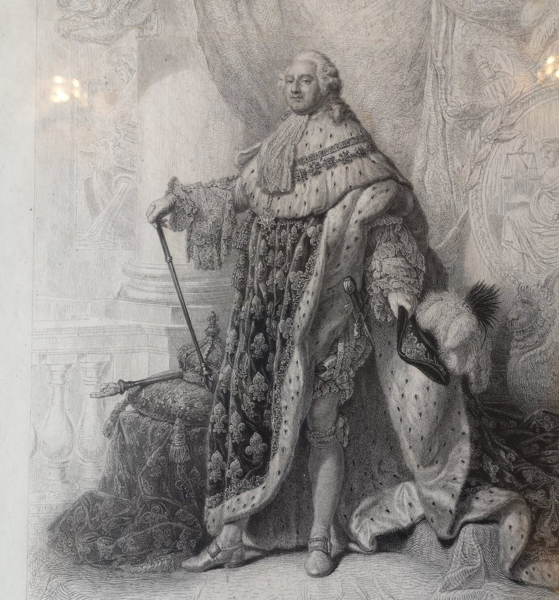 Engraving Early 19th Century Louis XVI King Of France 1793 By Callet Engraved By Nargeot ...gavard -photo-5