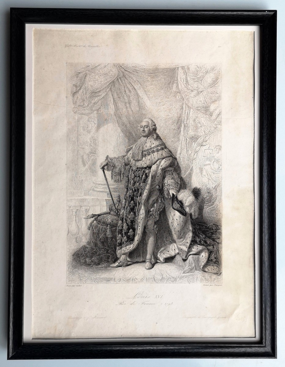 Engraving Early 19th Century Louis XVI King Of France 1793 By Callet Engraved By Nargeot ...gavard 