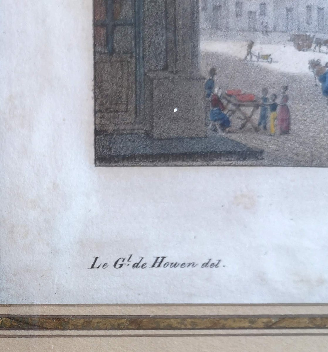 19th Century Lithograph Of The Louvain Town Hall, Watercolored By Madou, De Howen, And Jobard, 1830-photo-2