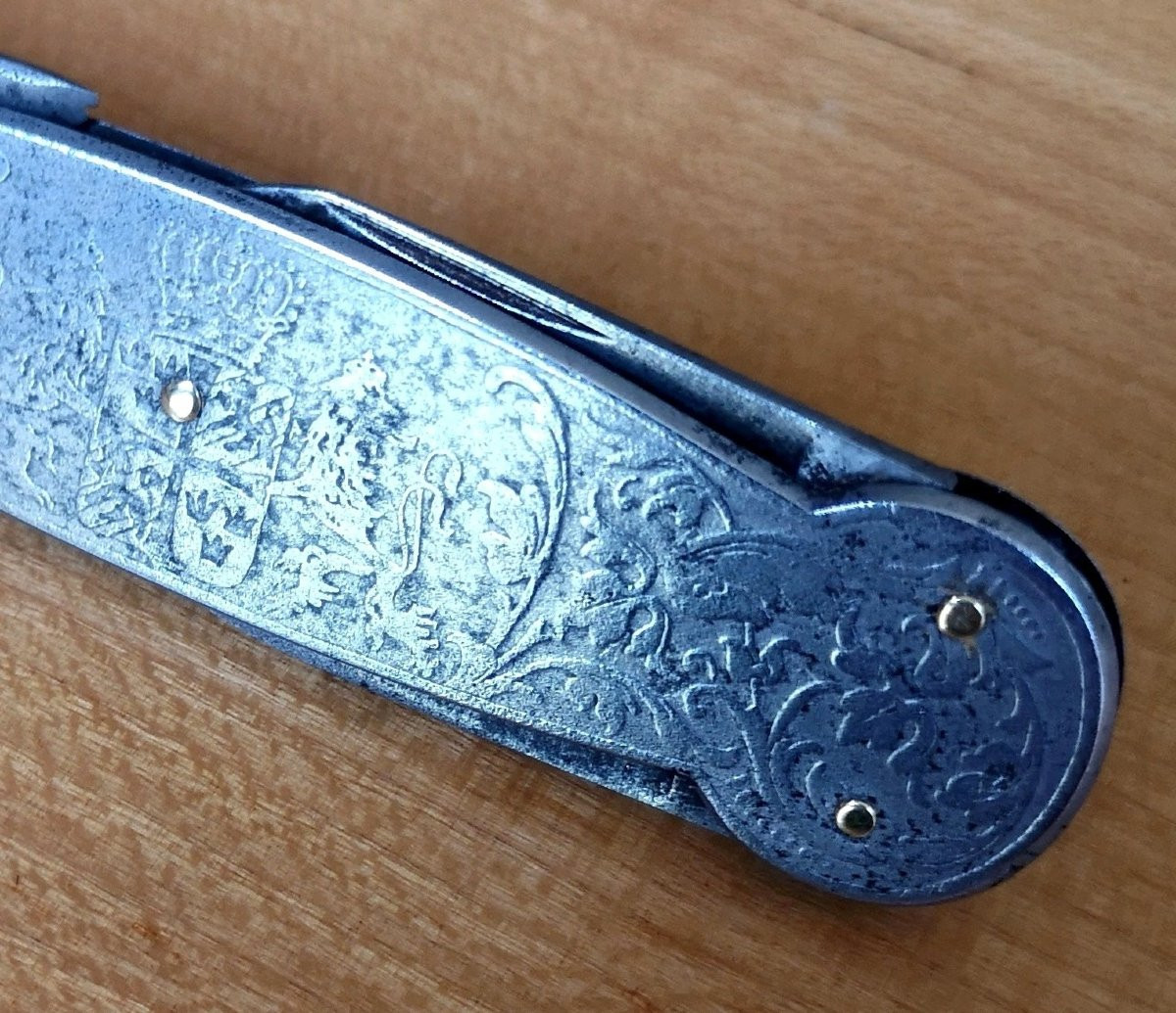 couteau XIX° ESKILTUNAKNIVAR signé de FRIDOLF WALTER 1850-1884 armes royales-photo-1