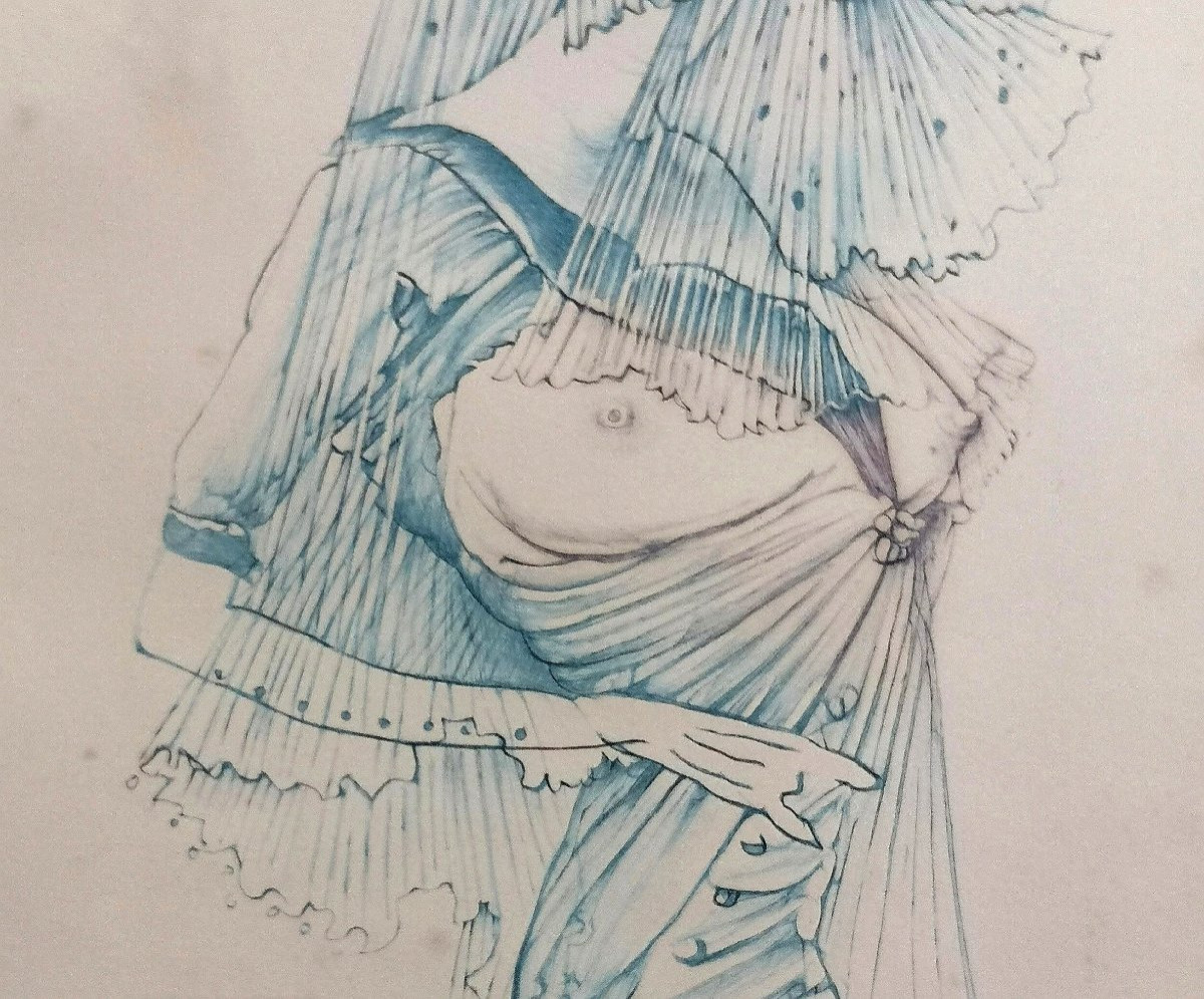 Hans Bellmer Mirror Of Dreams 1972 Etching Aquatint Signed Numbered 94/150-photo-4