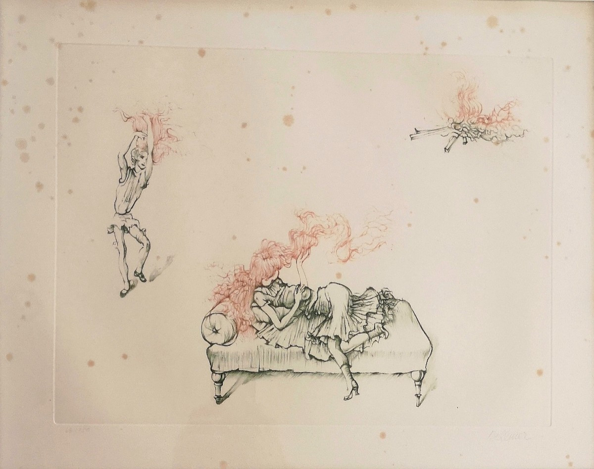 Hans Bellmer Eyelades Ciselees 12 1972 Etching Aquatint Signed N° 66/150-photo-5