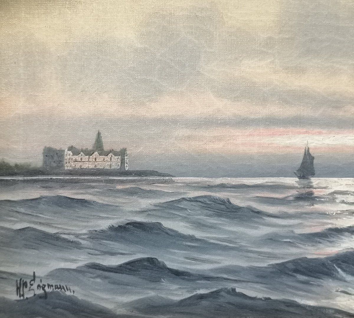 Hst Marine Animated At Elsinore Castle Hp Engmann Late 19th Early 20th Century 65 X 50-photo-3