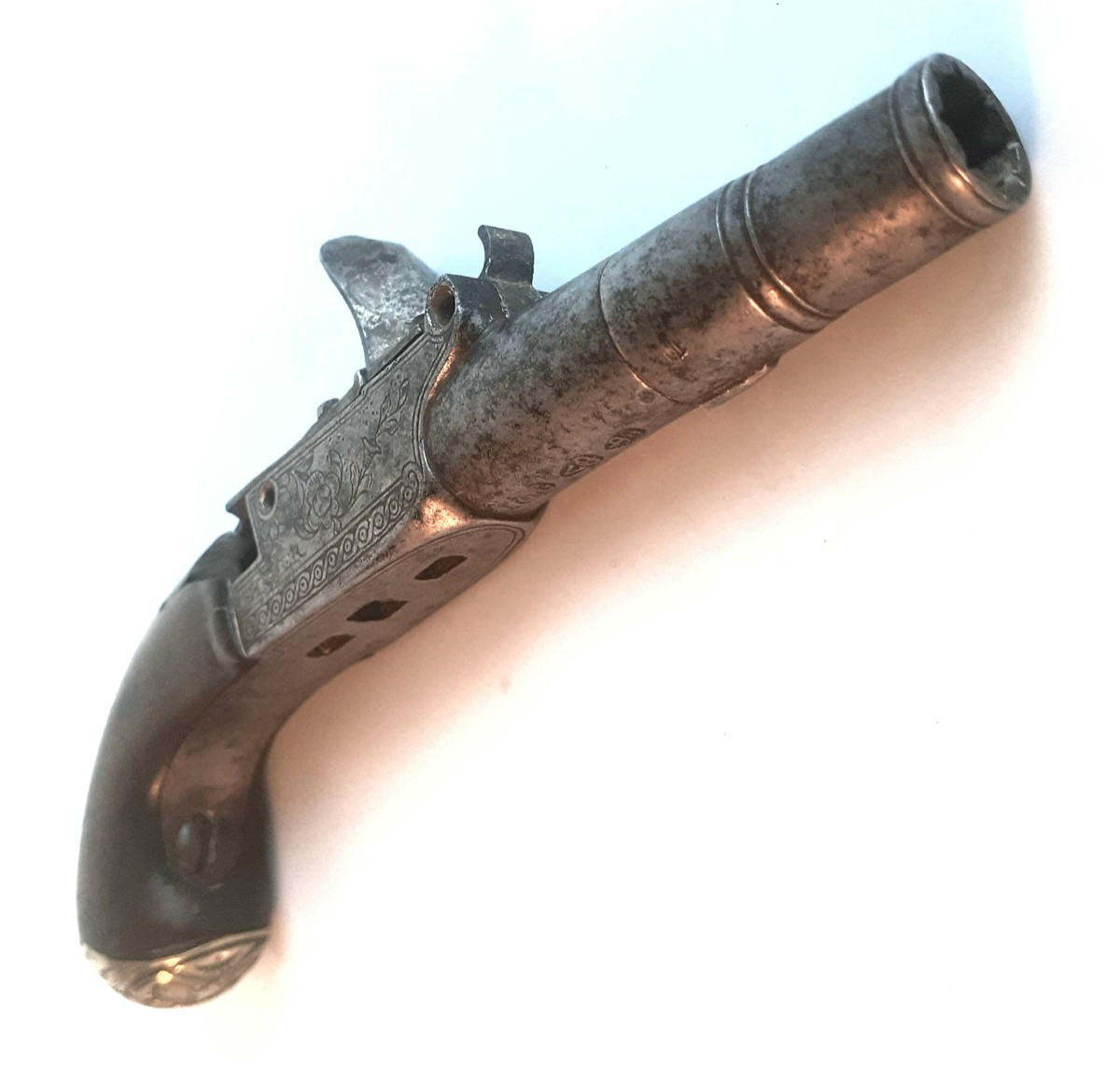 Pistolet de poche à silex Farmer London - vers 1790-photo-2