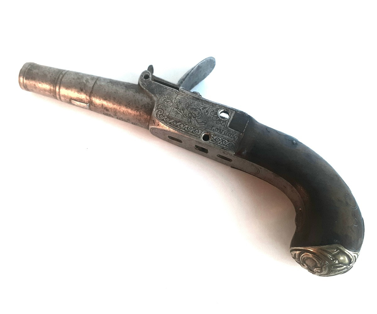 Pistolet de poche à silex Farmer London - vers 1790-photo-4