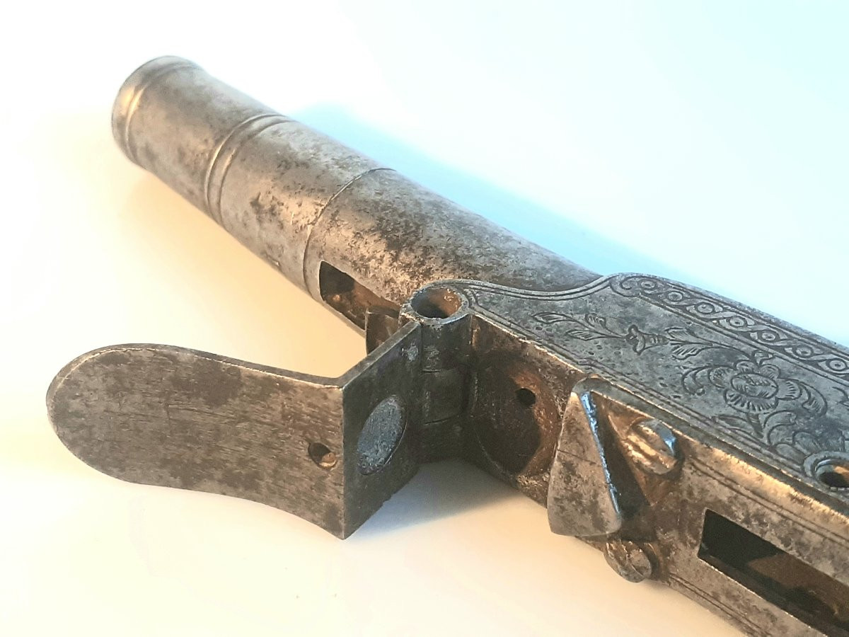 Pistolet de poche à silex Farmer London - vers 1790-photo-5