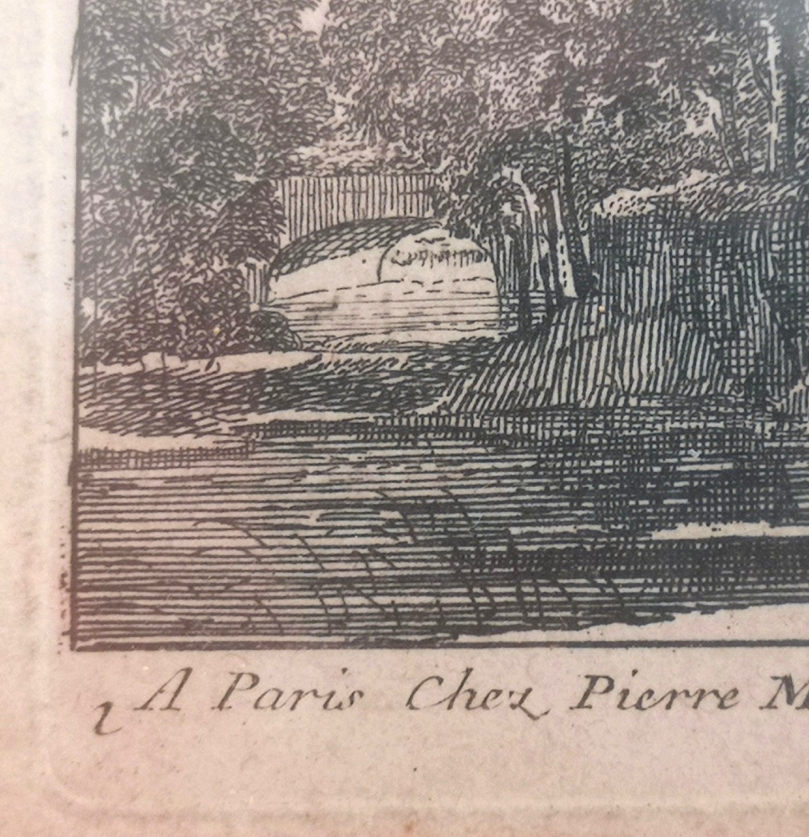 17th-century Engraving – Gabriel Pérelle, Animated Landscape, Published By Pierre Mariette (rue St-jacques, Paris)-photo-4