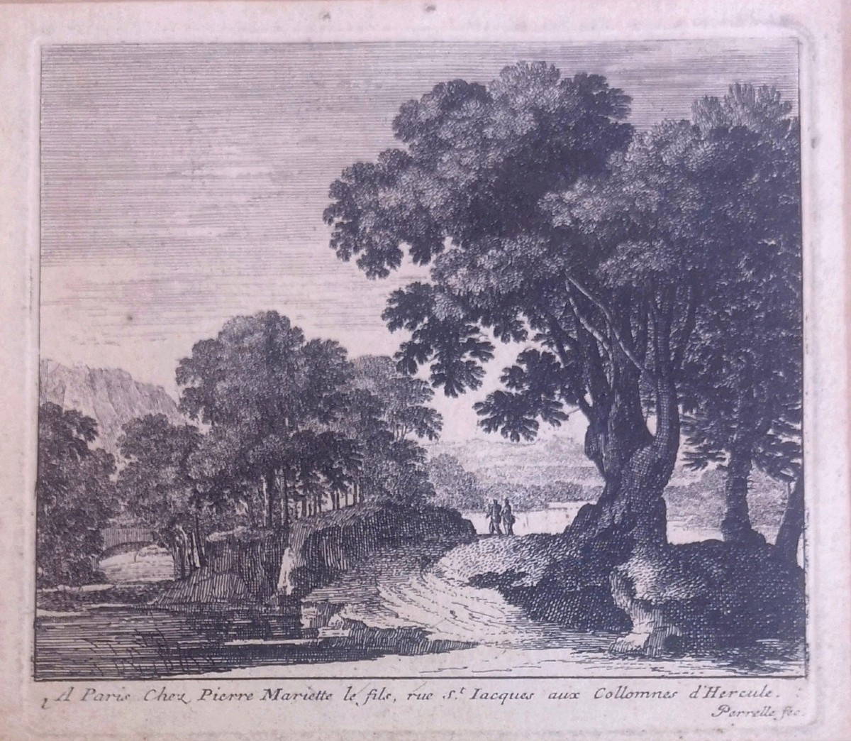 17th-century Engraving – Gabriel Pérelle, Animated Landscape, Published By Pierre Mariette (rue St-jacques, Paris)