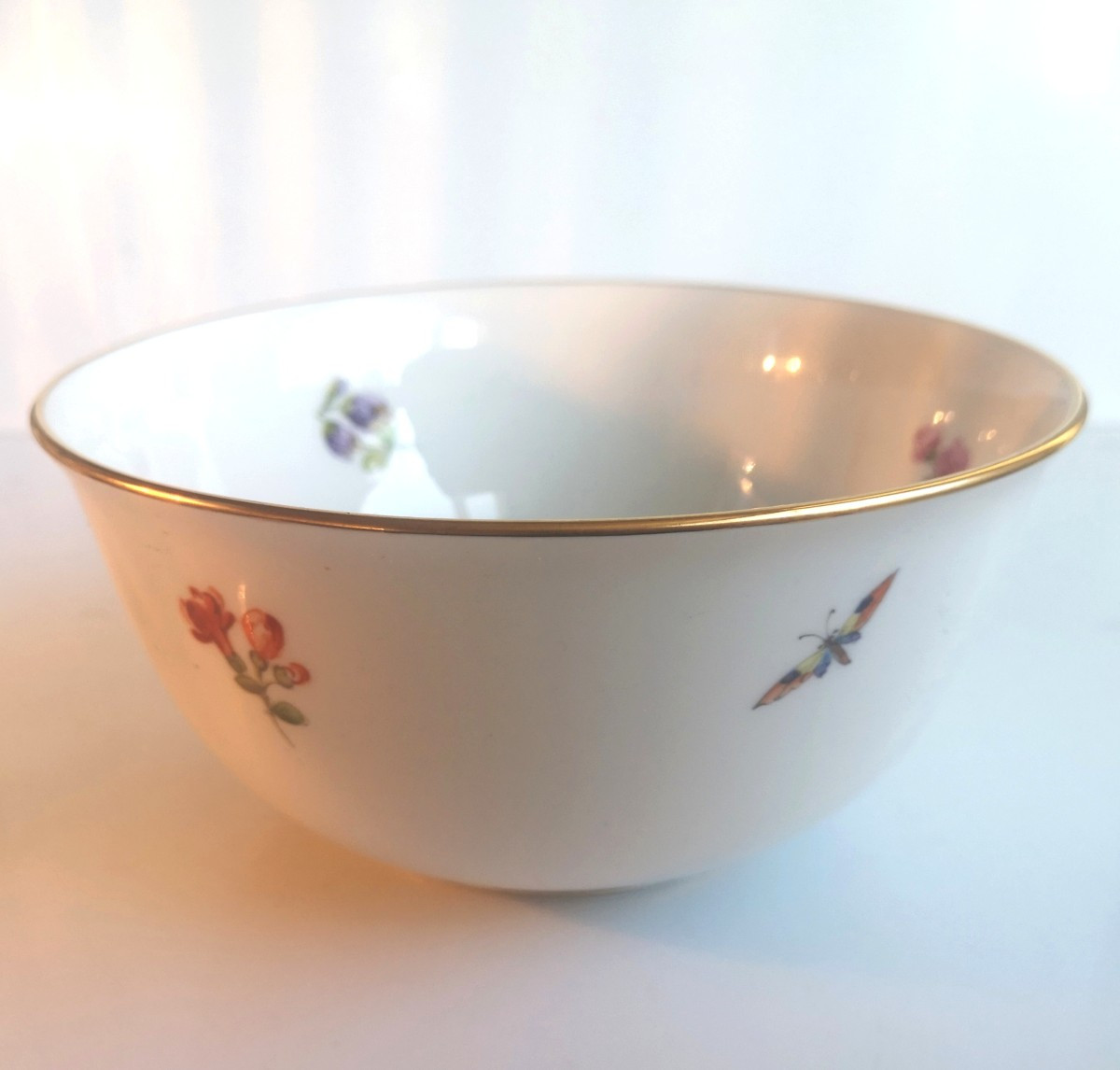 Paire de coupes KPM - 1890-1920 - Décor floral peint main -photo-3